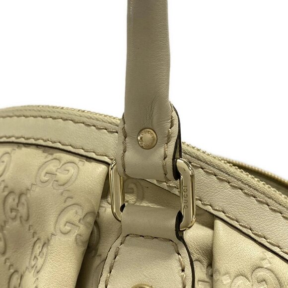 Auth GUCCI Sukey/Guccissima 223974 Cream Leather Handbag - Picture 10 of 16